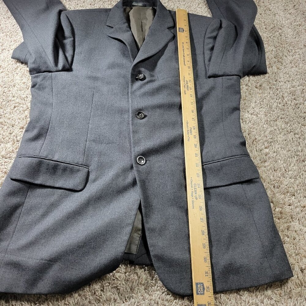 Banana Republic Blazer Mens 42R Gray Wool Lined Sport Coat Italy Flaw* - Picture 6 of 9
